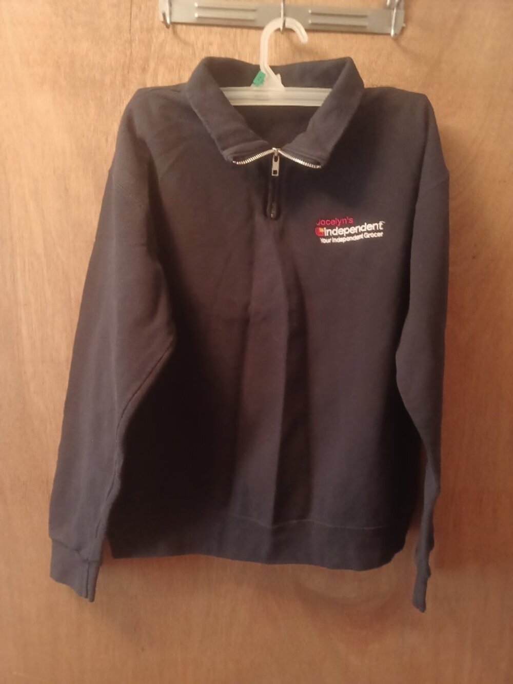 Vintage Jerzees Black Sweatshirt Half Zipper